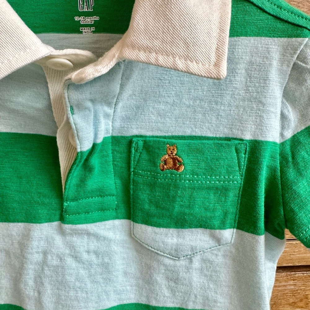 Gap Toddler Boy Striped Collared Shirt 12-18M